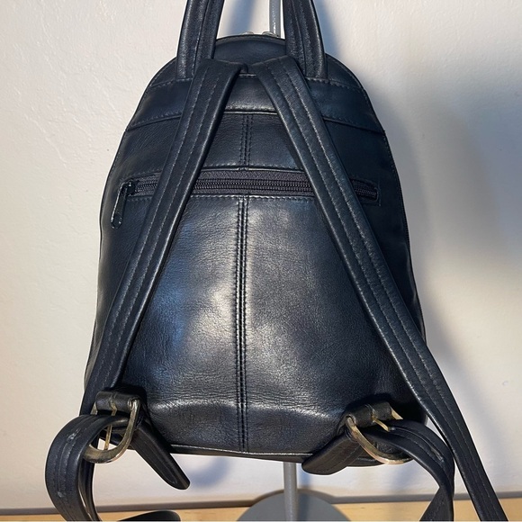 Tignanello black leather small backpack main image 6